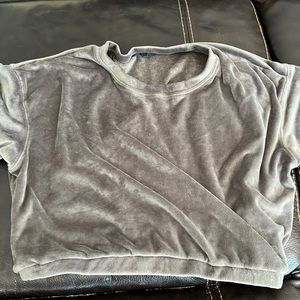 Dark gray super soft medium sweater cropped